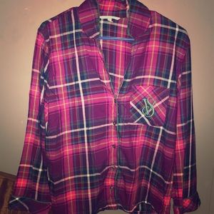 Victoria’s Secret plaid sleep shirt